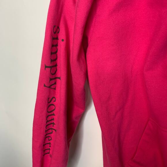 Simply Southern Hot Pink Hoodie Sweatshirt Sz Small - Picture 7 of 7